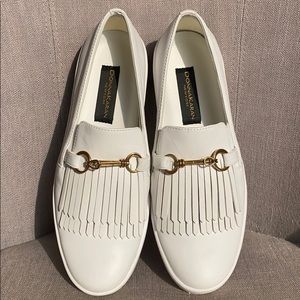 Donna Karan women’s white flats
